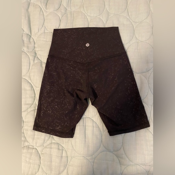 Lululemon Align Short 8" Speckle Emboss Black size 4 - Picture 12 of 13